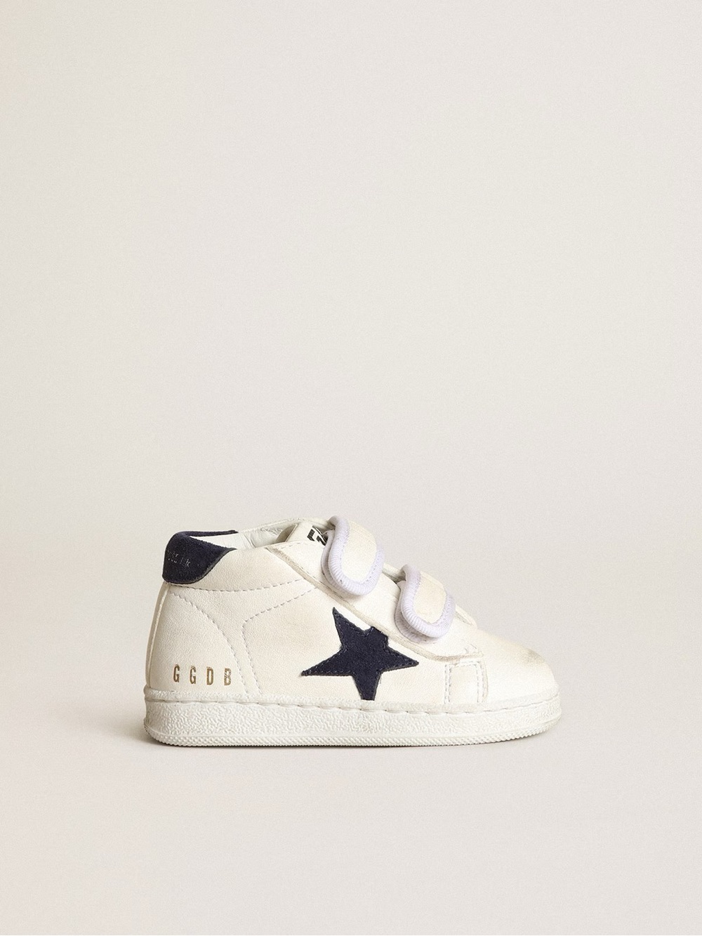 Golden Goose June Junior in nappa with dark blue suede star and heel tab